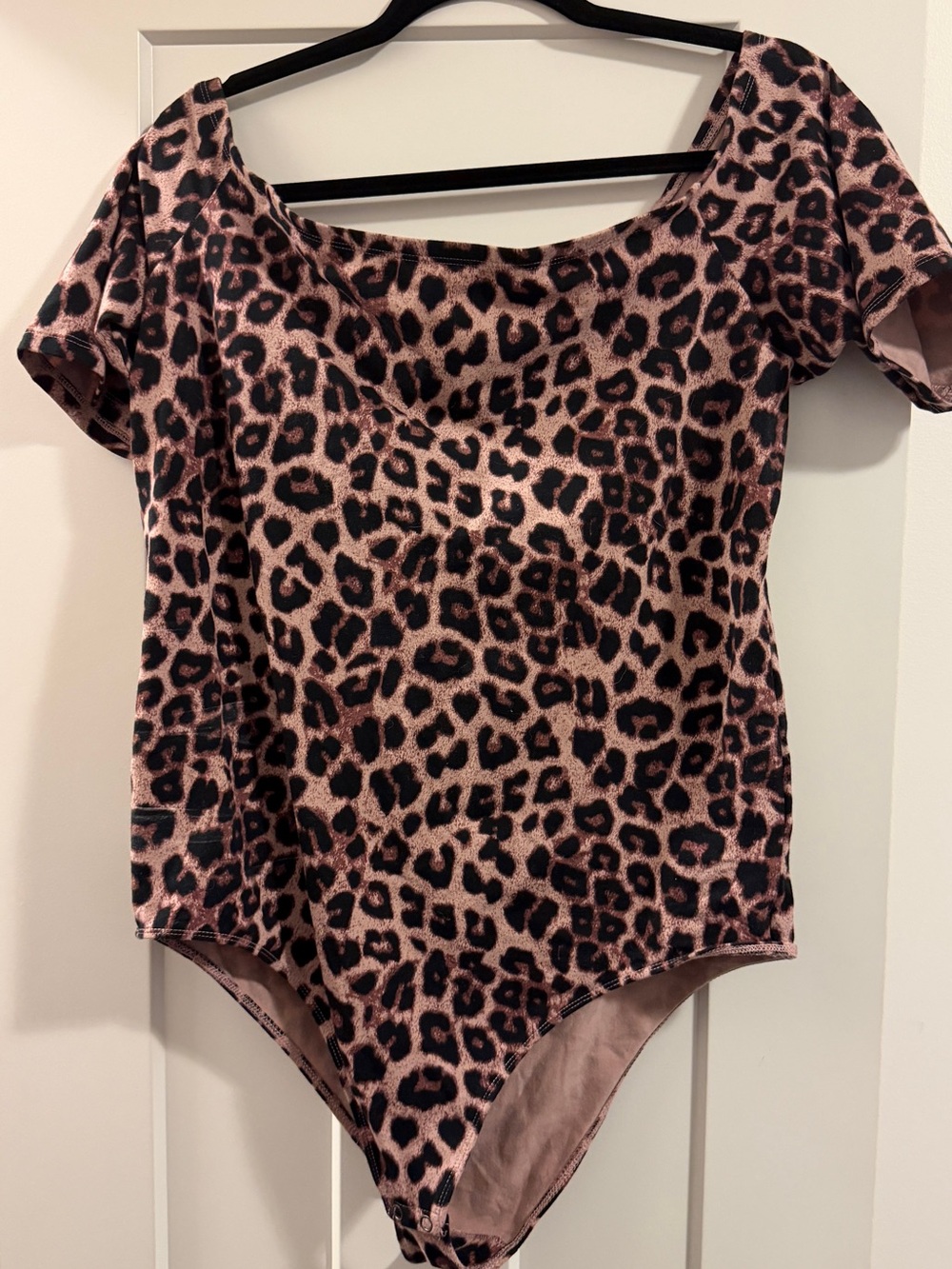 Leopard print off the shoulder body suit